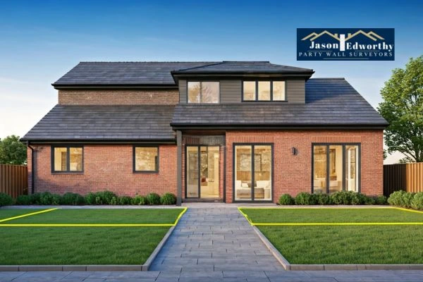 Home extension focusing on boundary line Saltdean